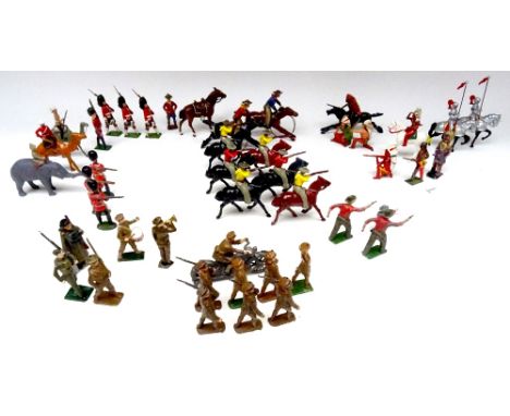 Johillco and other Wild West Khaki troops etc. (Condition Excellent-Fair, four damaged, seven repaintrd) (45)