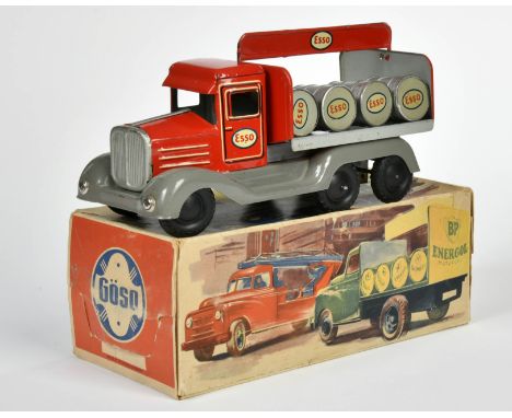 Göso, Esso LKW, mit 4 Fässern, US Z. Germany, 21 cm, Blech, UW ok, Okt Z 2+, Z 1-