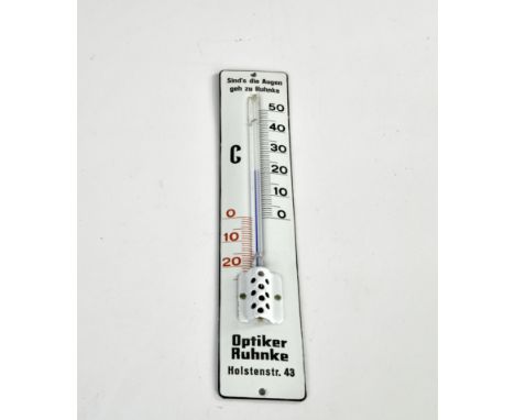 Optiker Ruhnke, Thermometer, emailliert, 30 cm, Z 1