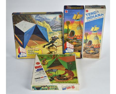 Big Jim, Konvolut 4 Zelte, Mattel, Ovp, Z 1-2