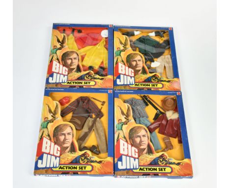 Big Jim, Action Set Konvolut, Mattel, 4 x Ovp, Z 1-