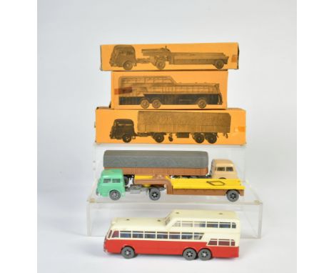 Siku, V72 Büssing Bus, V124 Sattelschlepper &amp; V43 Abschleppwagen, W.-Germany, 1:66, Okt, teilw. kleinere Mängeln, Z 2