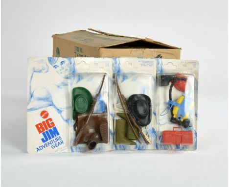 Big Jim, Adventure Gear Händler-Karton, Mattel, 24 Blister, Ovp., Z 1