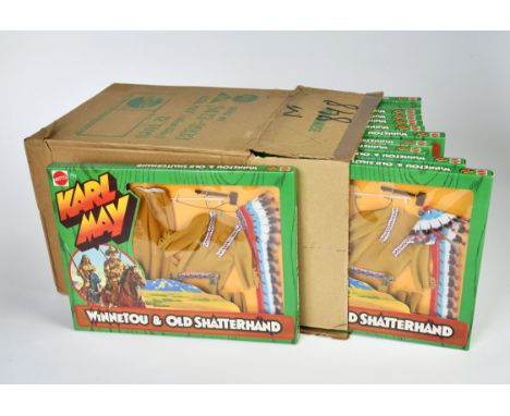 Karl May, Händlerbox, 12x Tear Flaps Adventure Set 9413 Winnetou &amp; Old Shatterhand, Mattel, OVP, originaler Umkarton, Lag