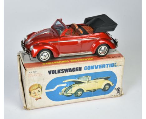 Bandai, VW Käfer Cabriolet, Japan, 27 cm, Blech, Antrieb ok, Innenraum restauriert, Okt Z 3, Z 2