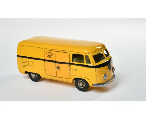 Tippco, VW Bus Post, W.-Germany, 23 cm, Blech, Friktion ok, Z 1-