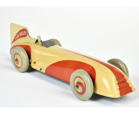 Chad Valley Rennwagen, England, 29 cm, Blech, UW ok, Z 1-