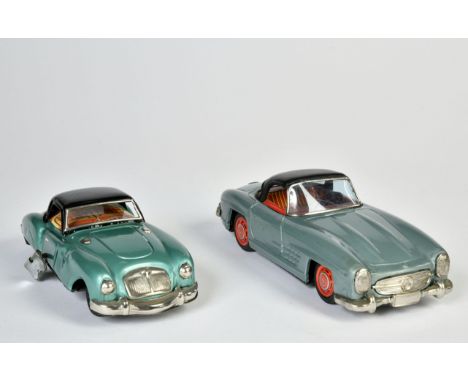 Bandai, Mercedes 300 SL &amp; MG, Japan, 17-21 cm, UW/Friktion ok, Z 2