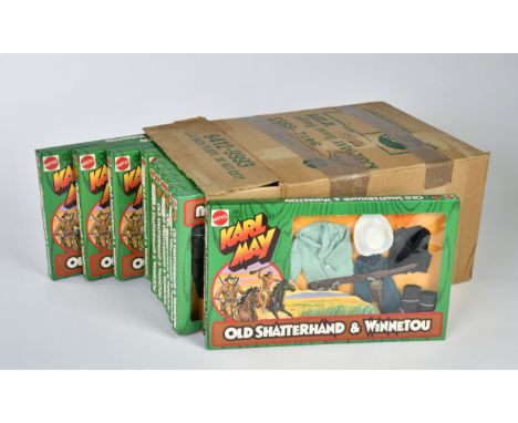 Karl May, Händlerbox, 12x Tear Flaps Adventure Set 9412, Winnetou &amp; Old Shatterhand, Mattel, OVP, originaler Umkarton, La