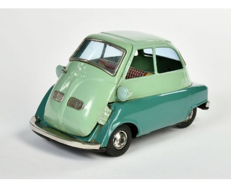 Bandai, Isetta, Japan, 16 cm, Blech, Friktion ok, LM, Z 2
