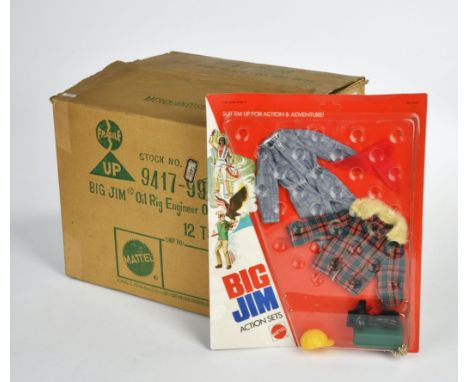 Big Jim, Oil Rig Engineer Outfit Händler-Karton, Mattel, 12 x Action Set, Ovp, Z 1
