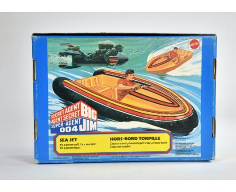 Big Jim, Schlauchboot mit Motor, Mattel,1979, Ovp. Z 1-, Z 1