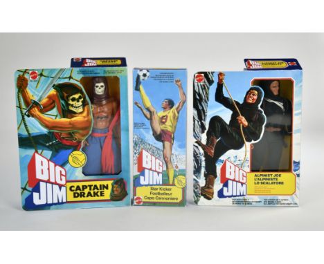 Big Jim, Konvolut 3 Figuren, Mattel, komplett in Reprobox, Z 1