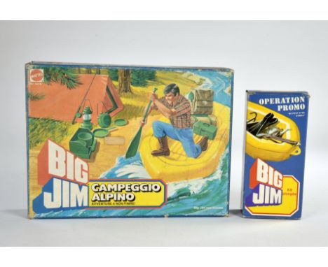 Big Jim, Konvolut: Campeggio Alpino, Kit Plongee Operation Promo, Mattel, Ovp. Z 1-, Z 1