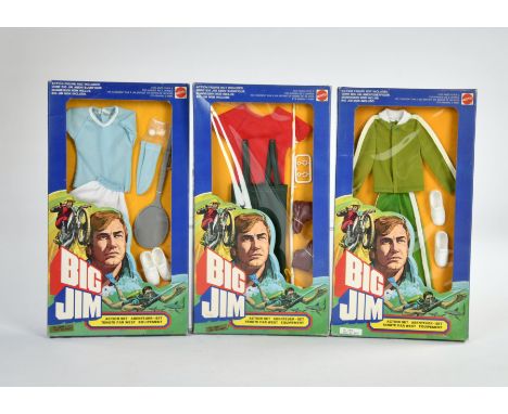 Big Jim, Action Set Konvolut, Mattel, 3 x Ovp, Z 1-