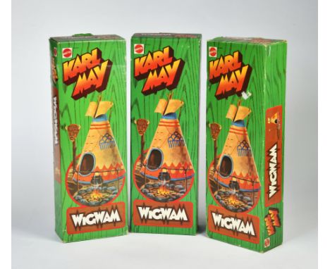 Karl May, 3x Wigwam Adventure Set 9401, Mattel, Okt, Z 1-2