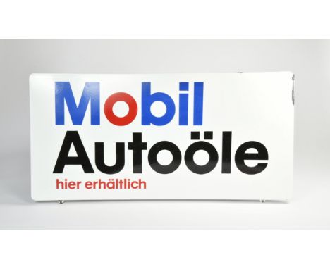Mobil Autoöle, Emailschild, 77 x 38 cm, abgekantet, Z 1-