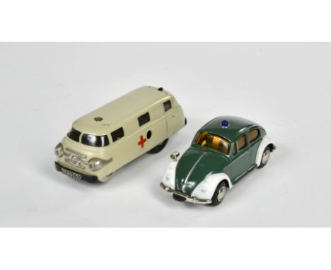 Schuco, Micro Racer Volkswagen Polizei &amp; Varianto Sani, W.-Germany, UW ok, Z 1-2