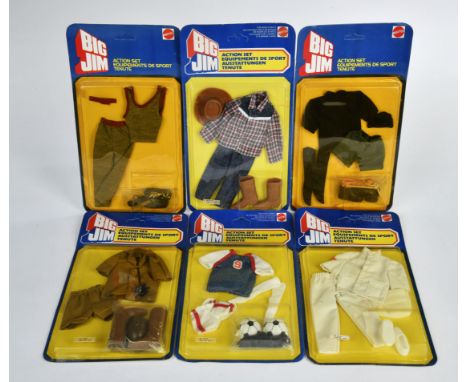 Big Jim, Action Set  Konvolut, Mattel, 6 x Ovp, Z 1-3