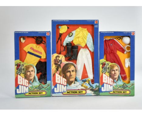 Big Jim, Action Set Konvolut, Mattel, 3 x Ovp, Z 1-