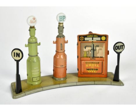 Marx, Tankstelle, USA, 24 cm, Blech, min. LM, Z 1-2