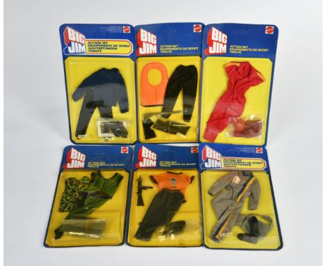 Big Jim, Action Set  Konvolut, Mattel, 6 x Ovp. Z 1-3