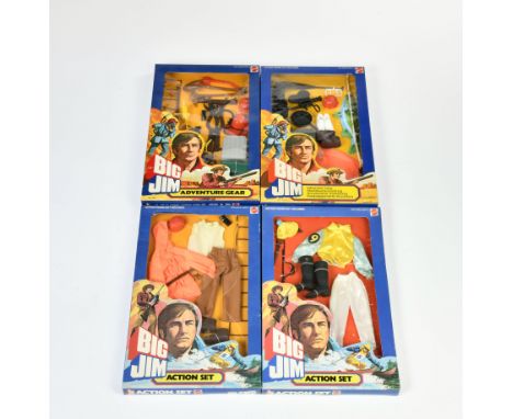 Big Jim, Action Set Konvolut, Mattel, 4 x Ovp, Z 1-
