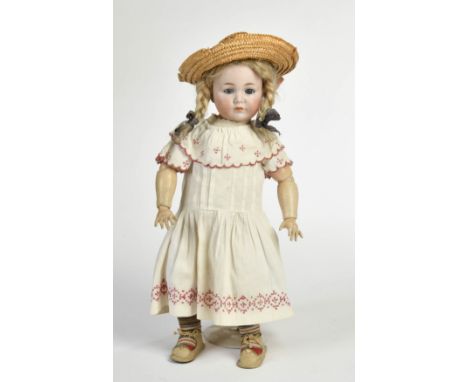 Kämmer &amp; Reinhardt, Puppe, Germany VK, 48 cm, Bisquitporzellankopf (gemarkt "SIMON &amp; HALBIG 117"), Mohairperücke, Sch