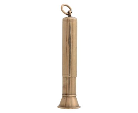 A 9ct gold cigar piercerplain design with sprung action steel blade and suspension ring, hallmarked for Chester, makers mark 