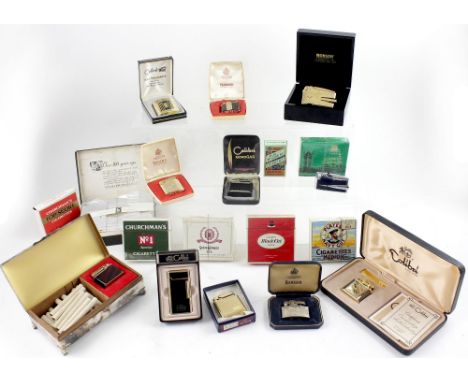 A large collection of tobacciana to include a quantity of cased and loose cigarette lighters to include Ronson, Veraflame, Ro