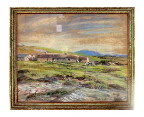 DAY MCKILLIP (1876-1960); pastel, Irish cottages, signed lower left, 26 x 32cm, framed and glazed. † CONDITION REPORT †This l