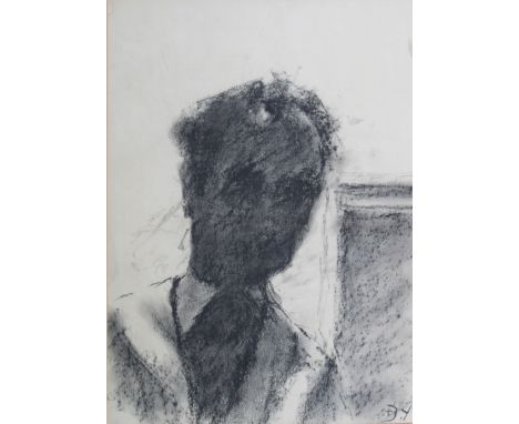 DICK YOUNG (1921-2003); pencil drawing, self portrait, 37 x 29cm, framed and glazed. † CONDITION REPORT This lot may qualify 