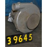 Leester mild steel blower, 5 in. diameter infeed with screen, 2 in. straight pipe discharge, .25
