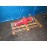 ITT Dia-Flo pneumatic product valve, stainless steel contact, 4 in. Cherry-Burrell fittings.