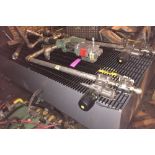 Lincoln model 84806 air powered pump and reservoir tank, Series B, maximum air pressure 100 PSIG,