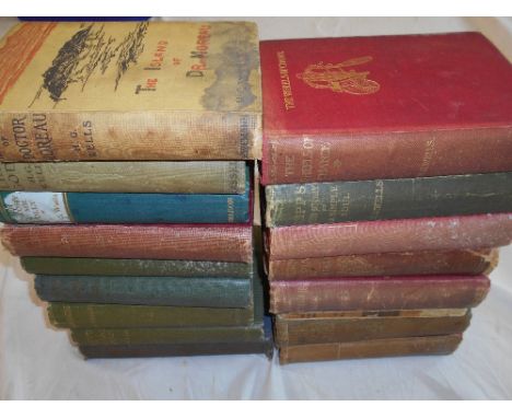 WELLS, H.G.   The Island of Doctor Moreau   1st.ed.   1896, London, 8vo orig. pict. with no publ. monogram   on rear bd. 1st.