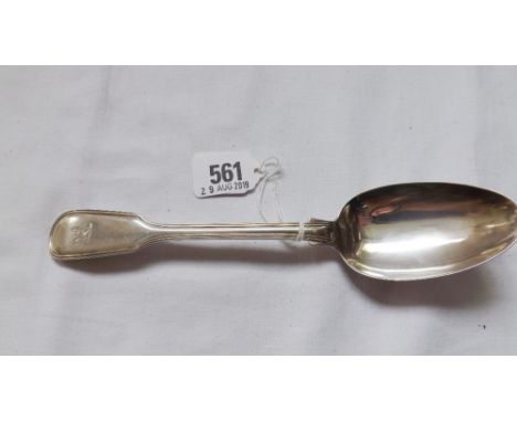 Paul Storr George III fiddle thread table spoon – London 1820  77gms         