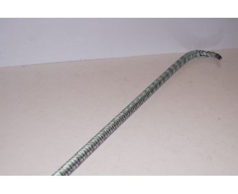 Glass Barley twist walking stick Length 106 cm 