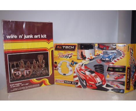 Wire n junk art kit unopened together with a A1 Tech Racing track set 