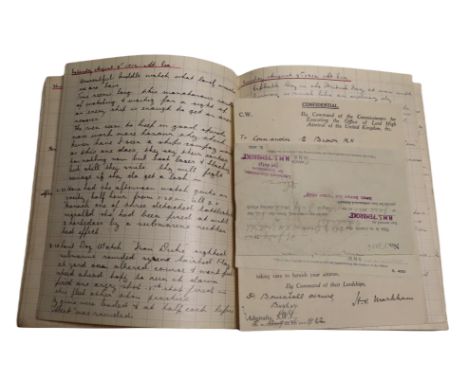 A RARE 'BELOW DECK' DIARY FROM H.M.S. SUPERB, 1914-15
kept by E. Brown, Mate between 25th April 1914 and 23rd January 1915 an
