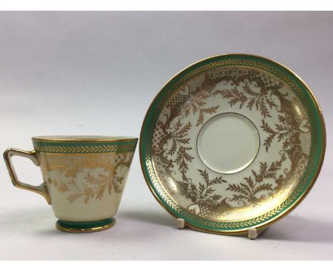 GROSVENOR CHINA, JACKSON & GOSLING LTD PART TEA SERVICE comprising cream jug, sugar bowl, cups, saucers, side plates and sand