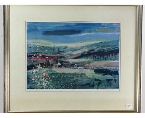 HAMISH MACDONALD SOUTH BANK FARM, ARRAN colour print, limited edition 276/850, signed in pencil and titled, mounted, framed a