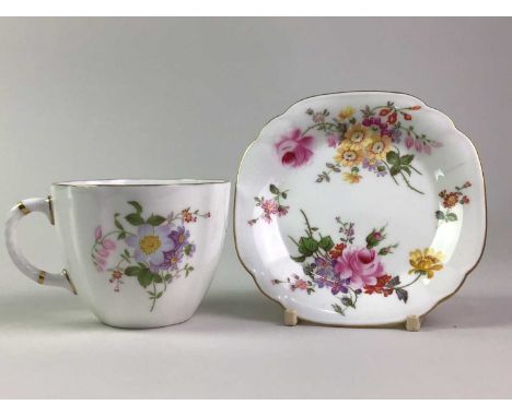 ROYAL CROWN DERBY TEA SERVICE DERBY POSIES PATTERN comprising five cups, six saucers and six side plates