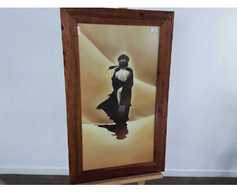 PAIR OF PRINTS, AFTER R CASARO ALONG WITH A PRINT OF THE EMPRESS OF BRITAIN all framed, also a wall mirror107cm x 66cm