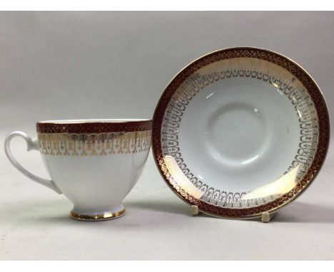 ROYAL GRAFTON TEA SERVICE AND A JAPANESE EGGSHELL TEA SERVICE the Japanese service including a tea pot and lidded jug, decora