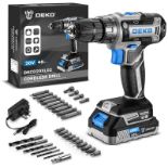RRP £33.31 Power Drill Cordless: DEKOPRO 20V Cordless Drills Electric