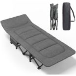 RRP £68.71 ATORPOK SHOP Camp Beds for Adults with Cushion and Pillow