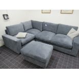 Lynton corner sofa 270cm x 140cm with foot stool
