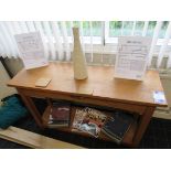 Oak effect side table with drawer