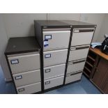 2 4-drawer filing cabinets and 3-drawer filing cabinet